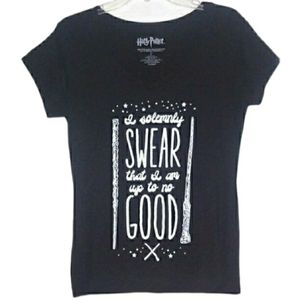 Harry Potter Up To No Good Black Tee T-shirt XL Halloween